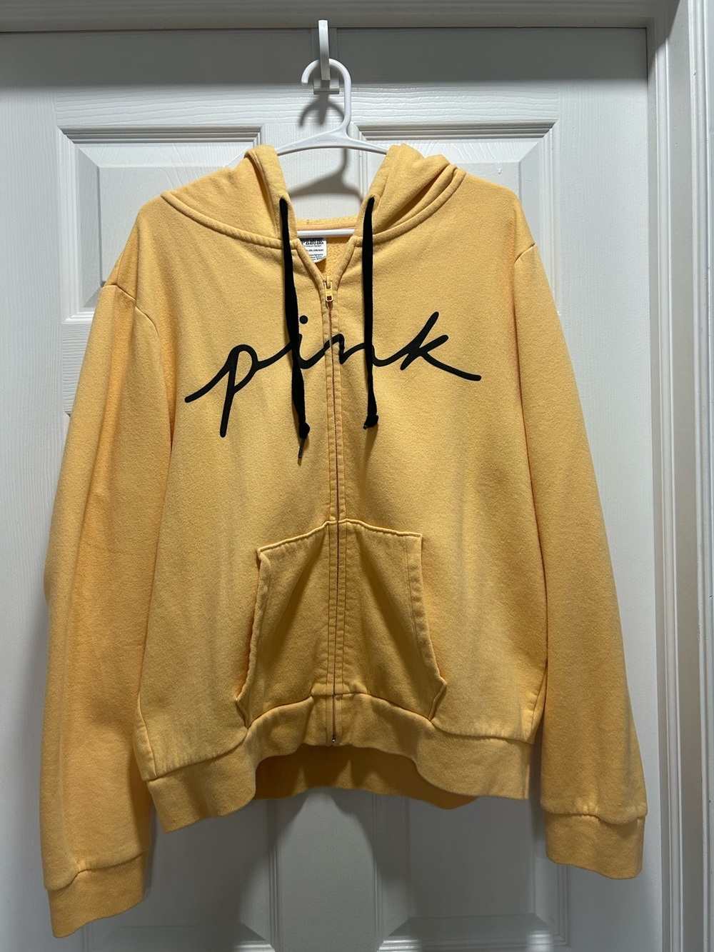 PINK Victoria's Secret Yellow Zip-Up Hoodie